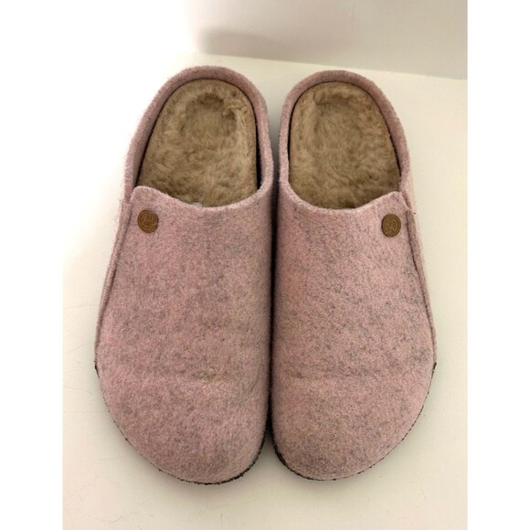 BIRKENSTOCK ZERMATT RIVET Shearling Clog Slipper Wool Pink Size 41 Women 10 e - Picture 5 of 14